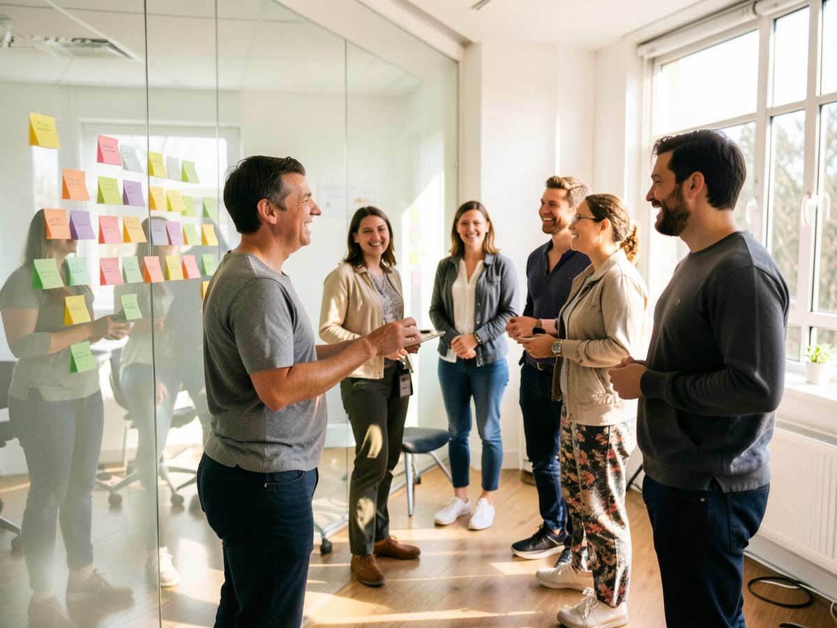Accompagnement concret d'une équipe par un professionnel WorkJoy